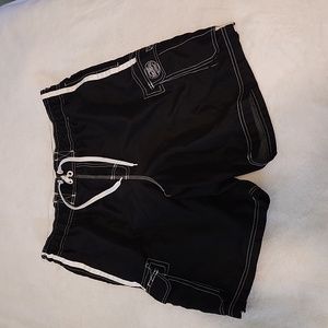 Mens Size L Ocean Earth Swim Shorts Lined